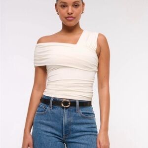 Abercrombie One-Shoulder White Top